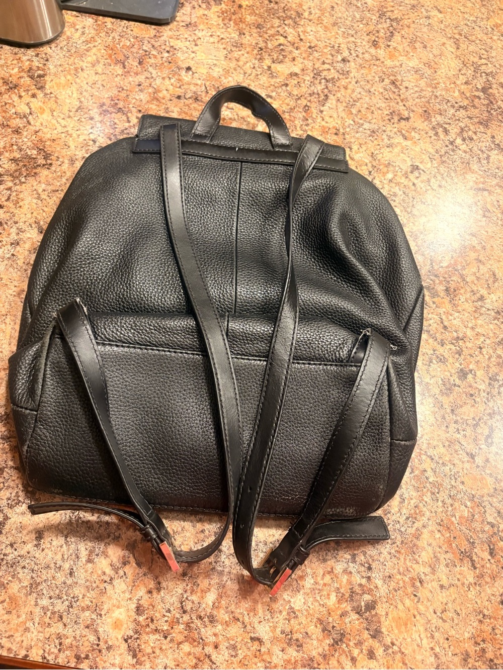 kate spade Black Pebbled Leather Backpack with Gold Hardware - Picture 2 of 3